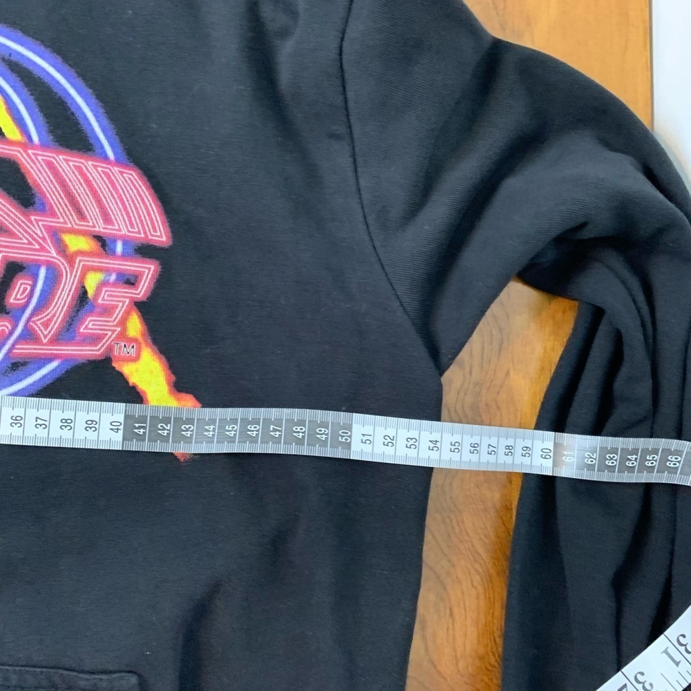 Criminal Damage Hoodie Sweater Black Back To The Future Size Large 80s Movie - Picture 5 of 13